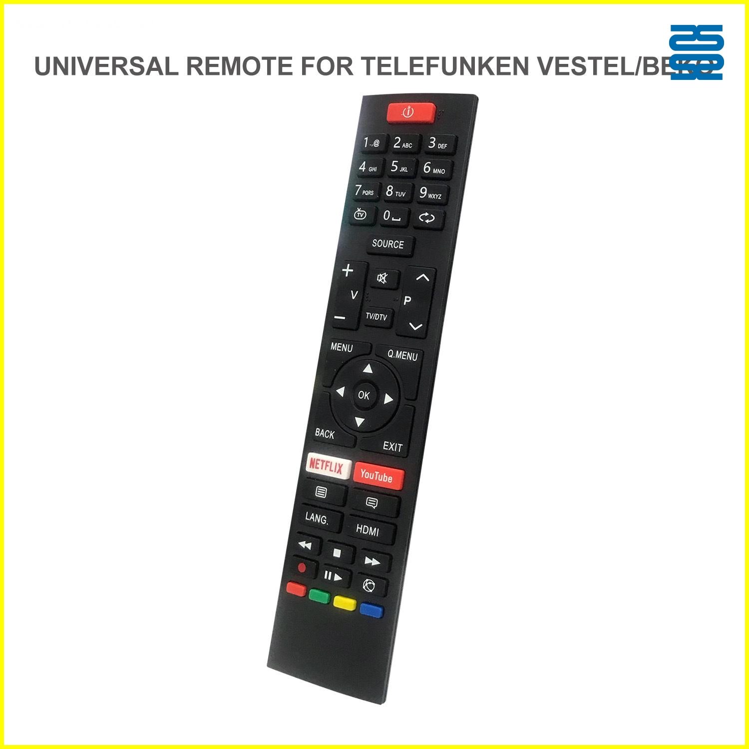 Telefunken Vestel Beko Universal TV Infrared Remote Control CRC2510V Pic5 - SYSTO