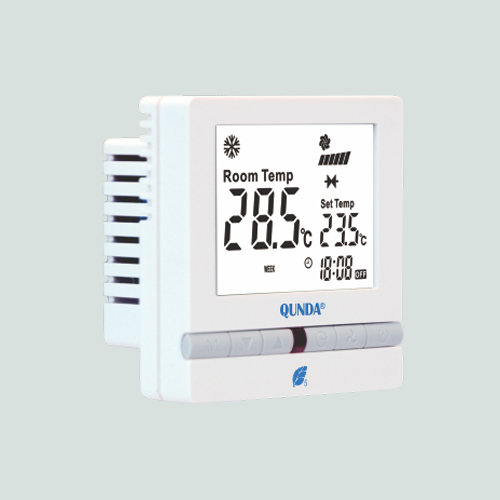 El lateral del termostato digital Qunda para aire acondicionado central QD-HVAC05E - SYSTO