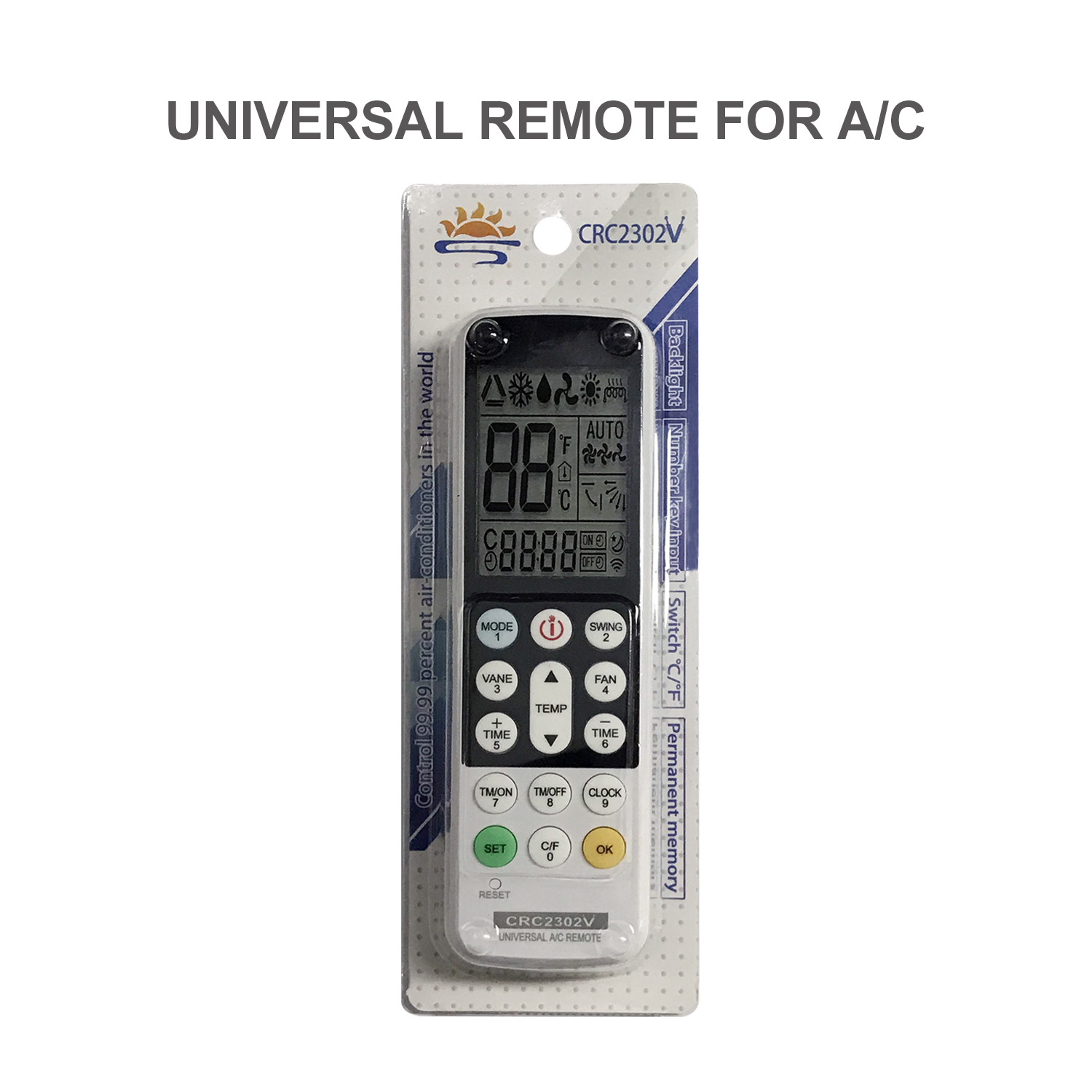 Universal Air Con Remote Control CRC2302V Pic3 - SYSTO