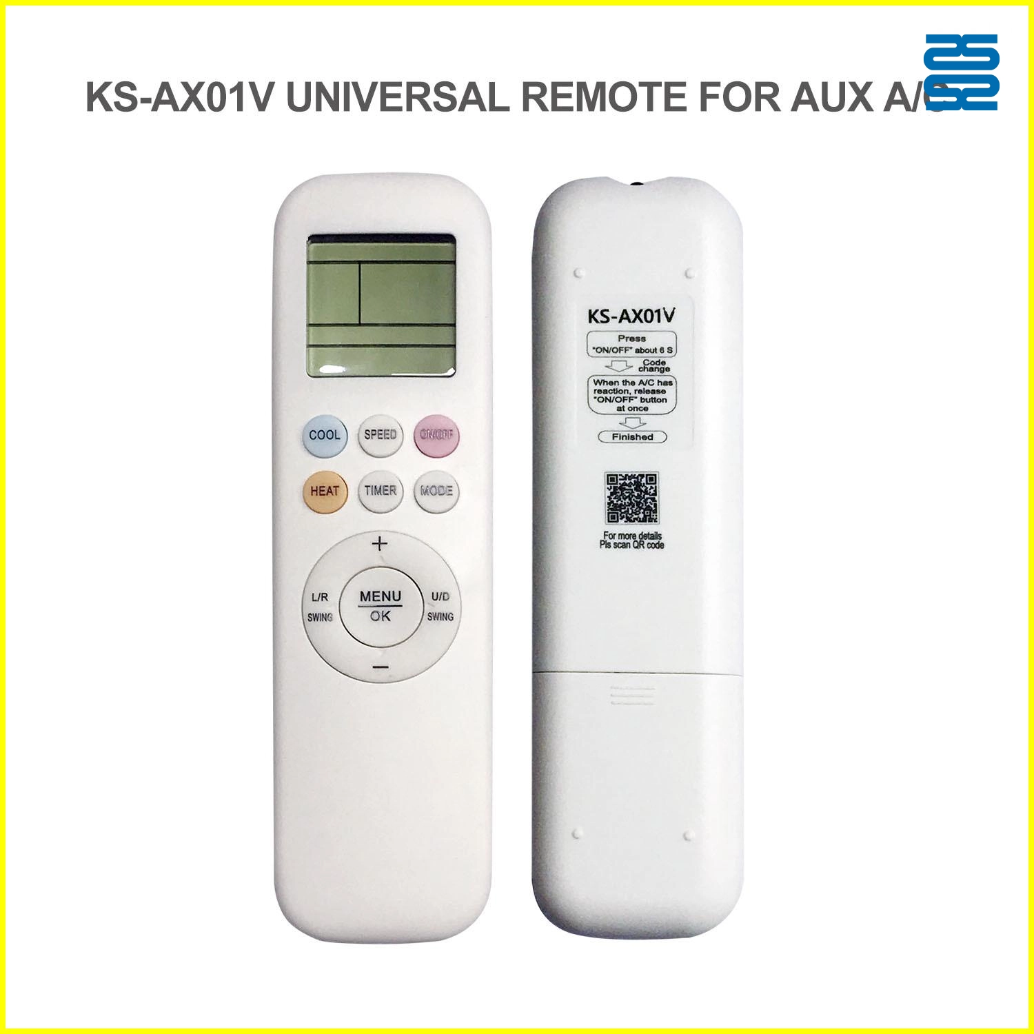 Universal Air Conditioner Replacement Remote for AUX KS-AX01V Pic3 - SYSTO