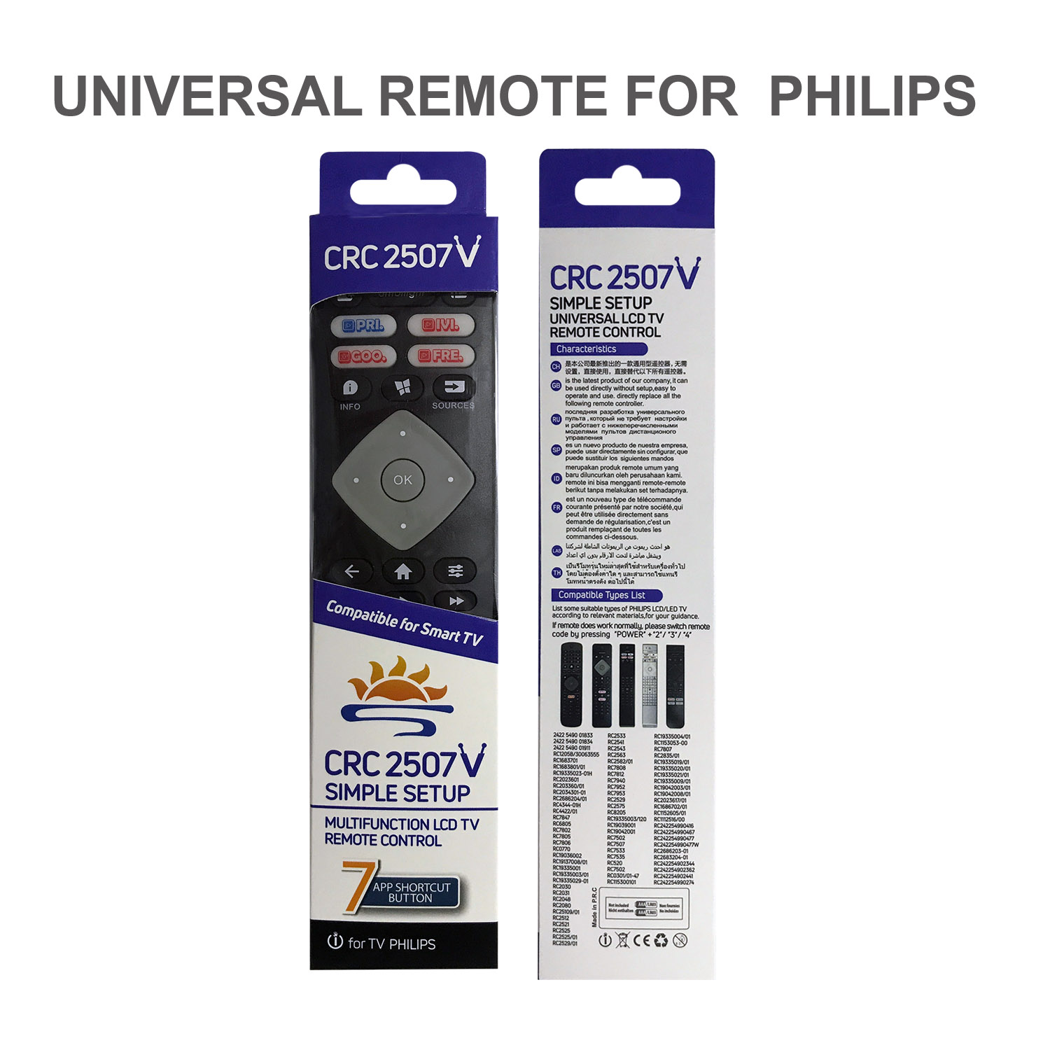 Philips Universal TV Infrared Remote Control CRC2507V pic3
