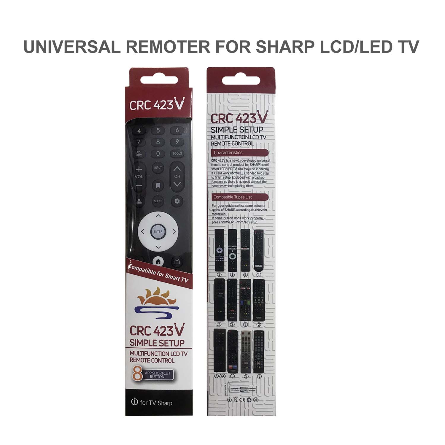 Sharp Universal TV Infrared Remote Control CRC423V pic4