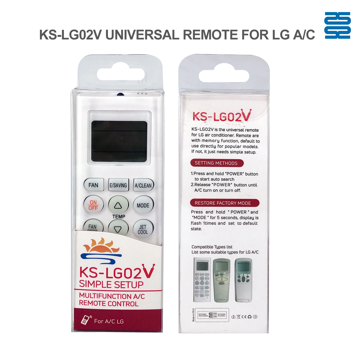 Universal Air Conditioner Replacement Remote for LG KS-LG02V Pic4 - SYSTO Universal Air Conditioner Replacement Remote for LG KS-LG02V Pic4 - SYSTO