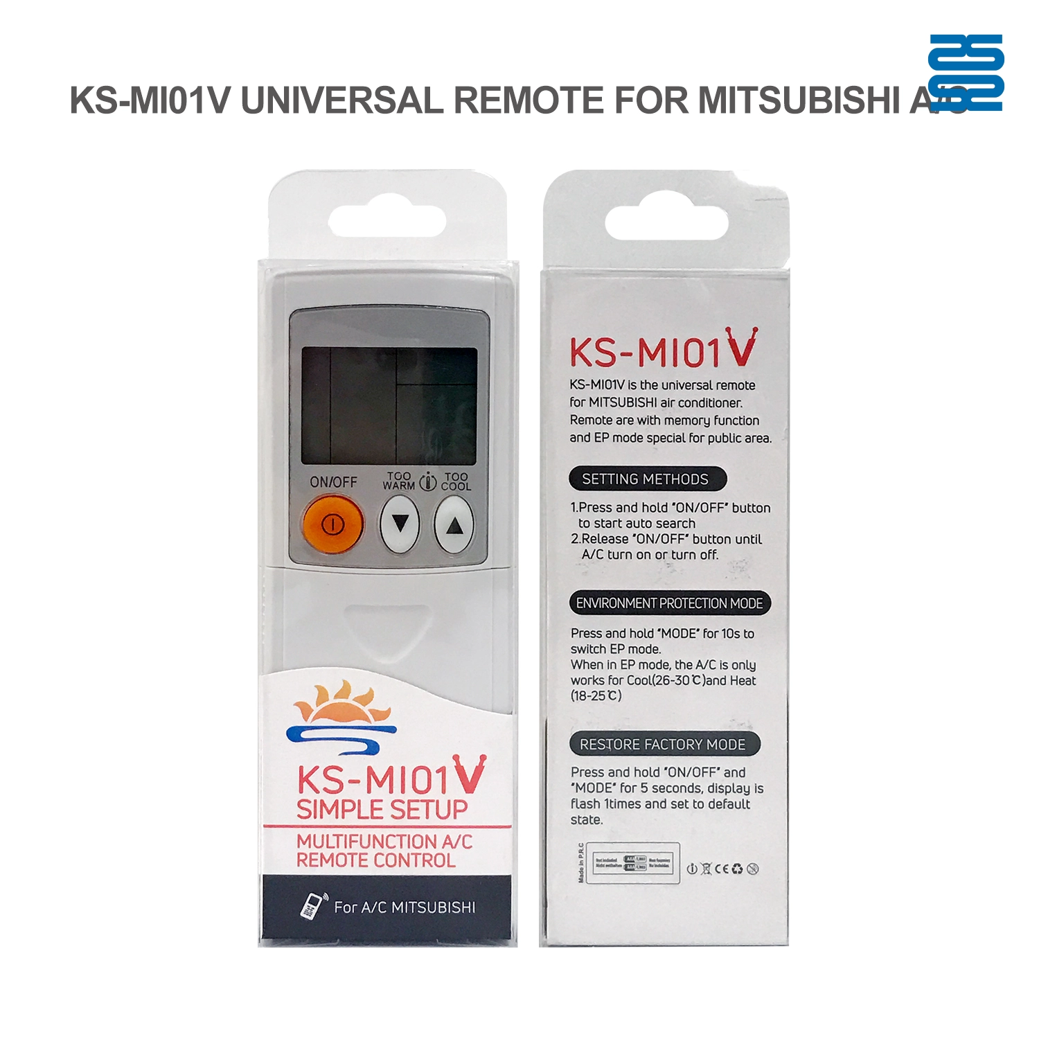 Universal Air Conditioner Replacement Remote for Mitisubishi KS-MI01V Pic4 - SYSTO Universal Air Conditioner Replacement Remote for Mitisubishi KS-MI01V Pic4 - SYSTO