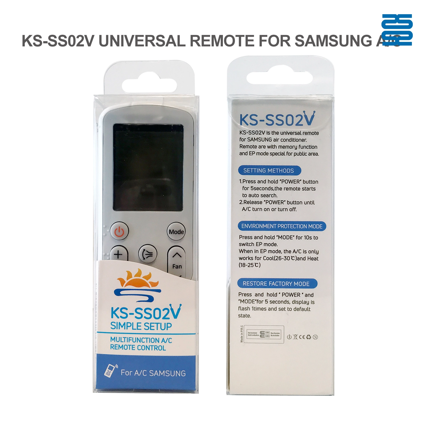 Universal Air Conditioner Replacement Remote for Samsung KS-SS02V Pic4 - SYSTO Universal Air Conditioner Replacement Remote for Samsung KS-SS02V Pic4 - SYSTO