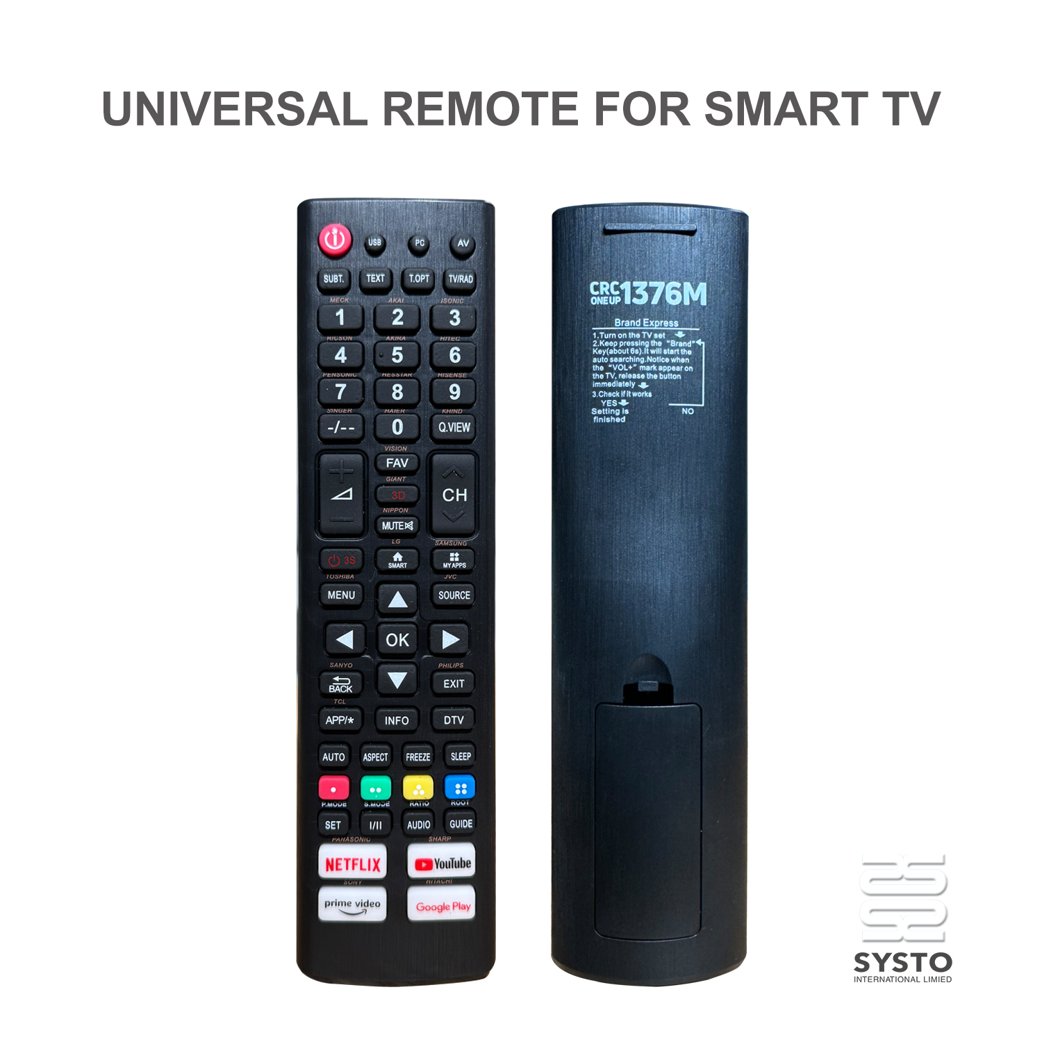 Universal TV Remote Control CRC1376M pic2