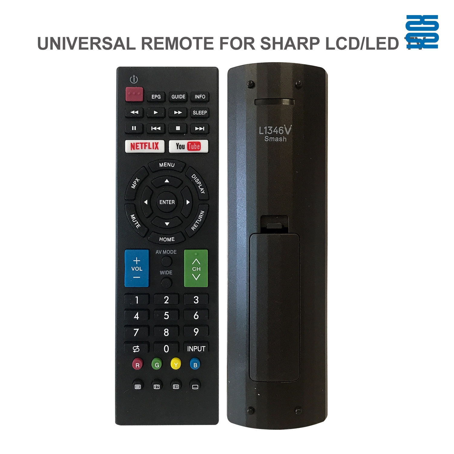 Sharp Universal TV Infrared Remote Control L1346V Pic3 - SYSTO Sharp Universal TV Infrared Remote Control L1346V Pic3 - SYSTO