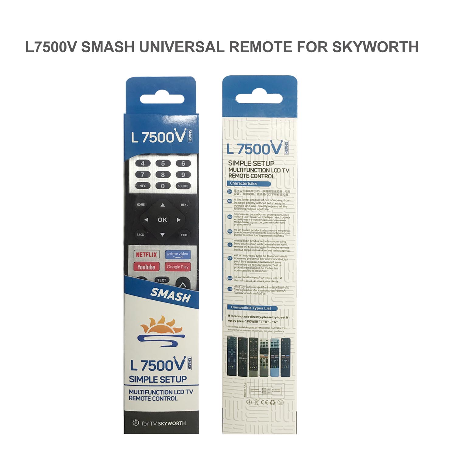 Skyworth Universal TV Infrared Remote Control L7500V Pic3