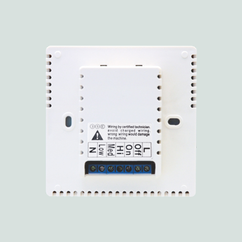 Face arrière du thermostat numérique Qunda pour climatiseur central QD-HVAC03E - SYSTO