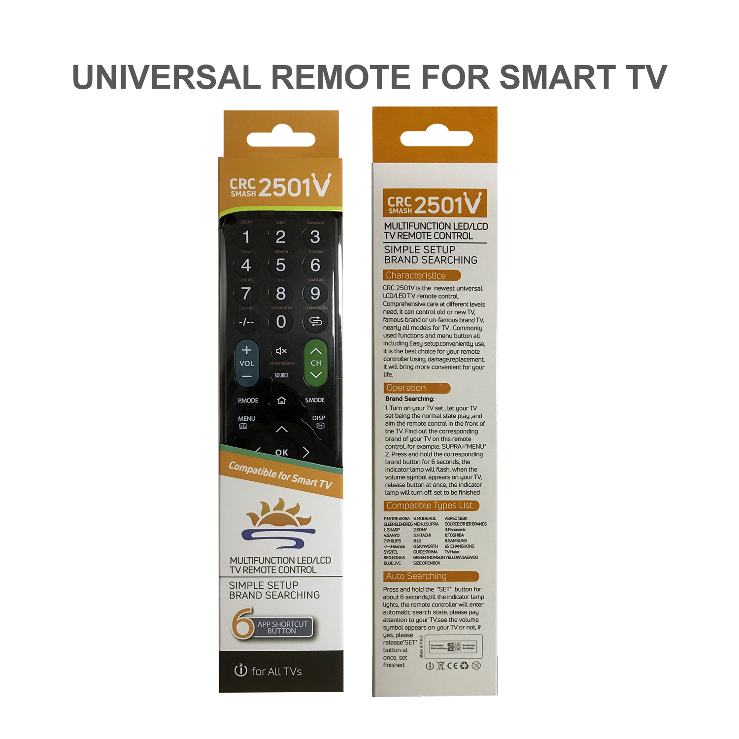 CRC2501V Universal TV Remote Control pic4