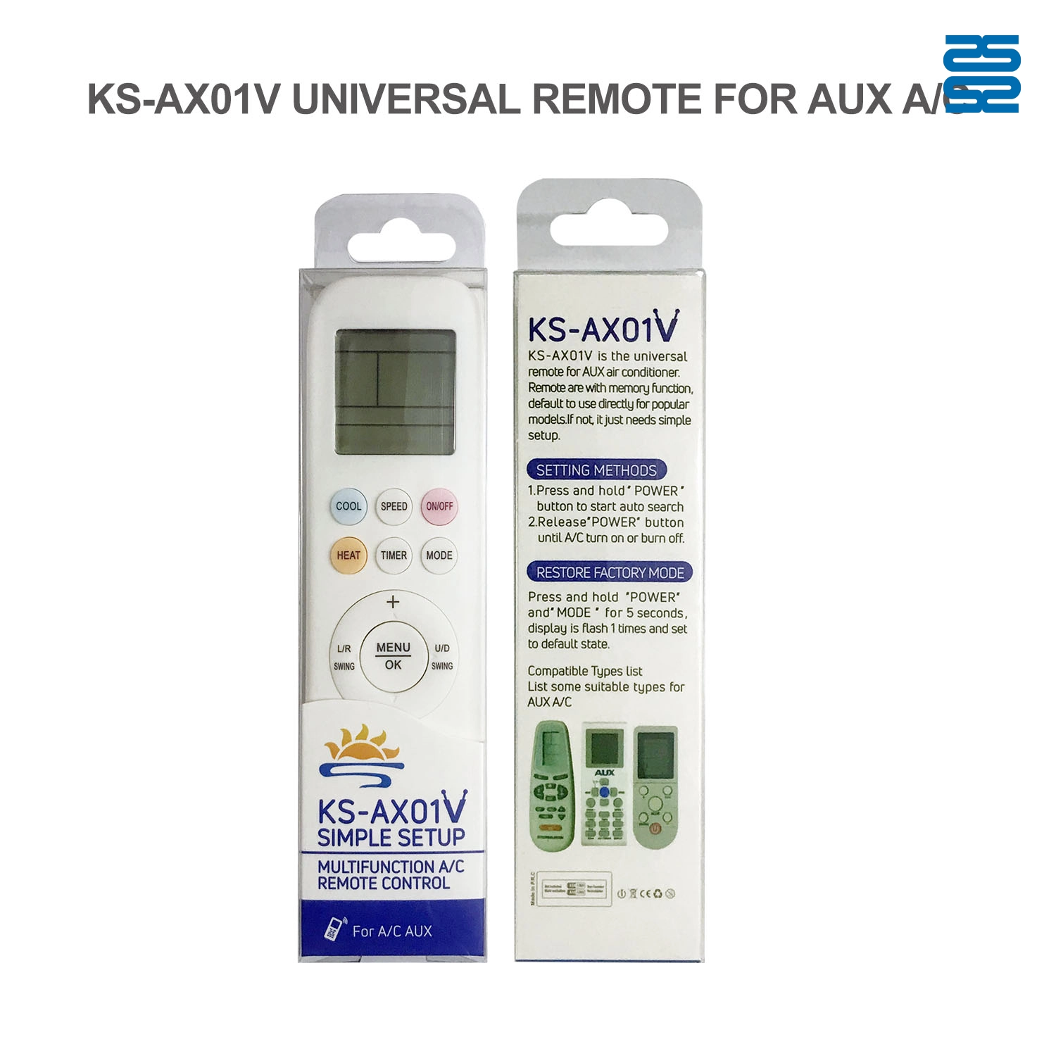 Universal Air Conditioner Replacement Remote for AUX KS-AX01V Pic4 - SYSTO Universal Air Conditioner Replacement Remote for AUX KS-AX01V Pic4 - SYSTO