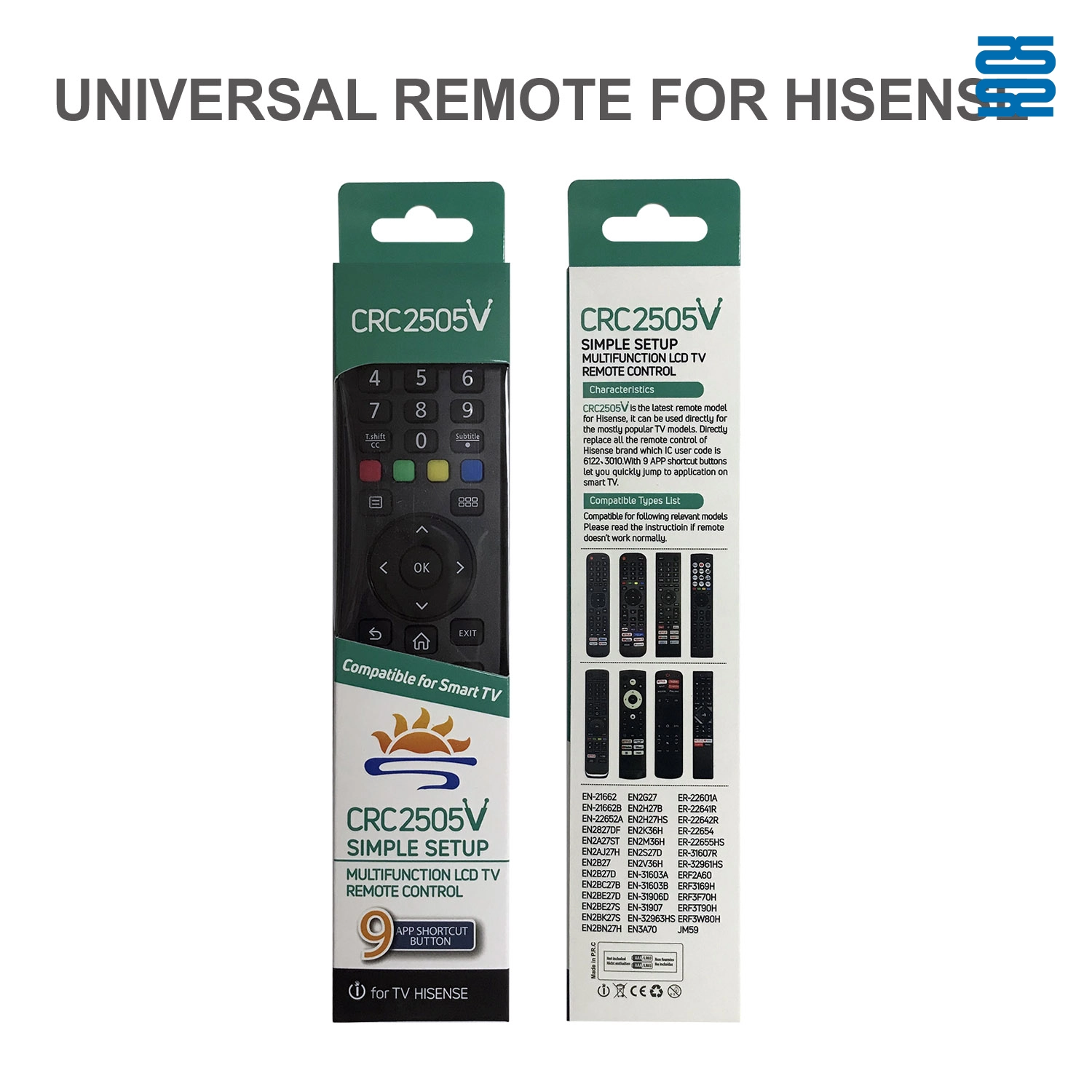 Hisense Universal TV Infrared Remote Control CRC2505V Pic4 - SYSTO Hisense Universal TV Infrared Remote Control CRC2505V Pic4 - SYSTO