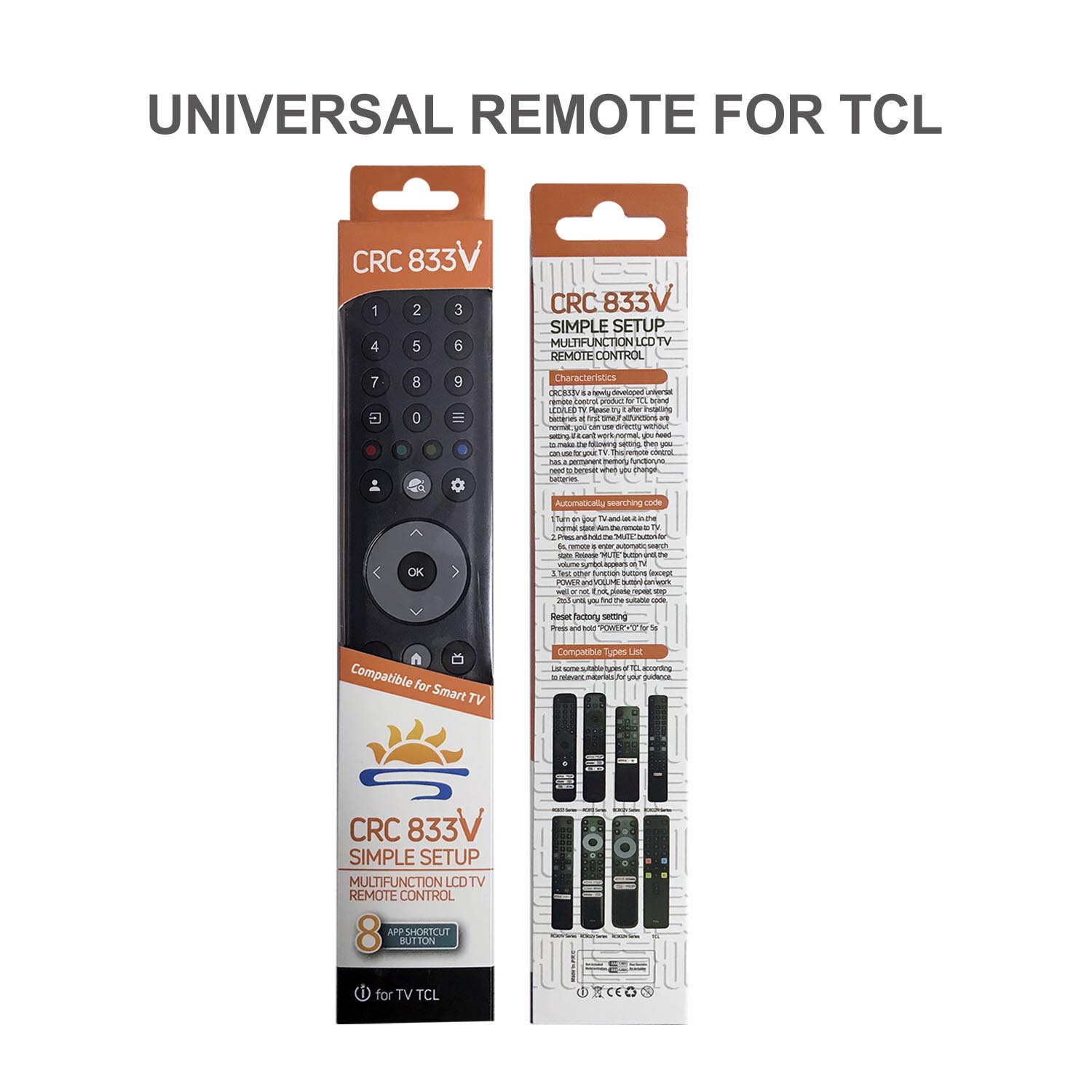 TCL Universal TV Infrared Remote Control CRC833V Pic4 - SYSTO