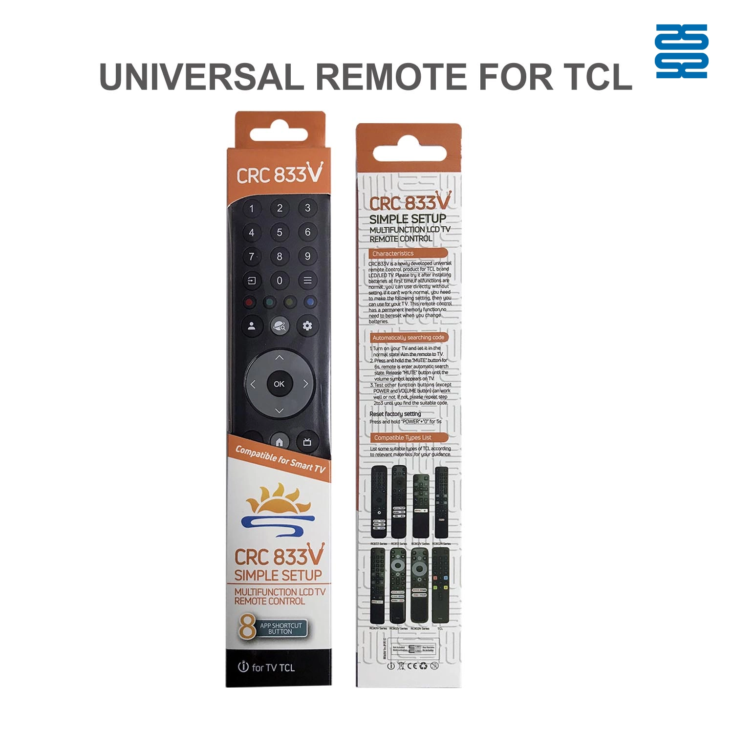 Kidhibiti cha Mbali cha Infrared cha TCL Universal TV CRC833V Pic4 - SYSTO Kidhibiti cha Mbali cha Infrared cha TCL Universal TV CRC833V Pic4 - SYSTO