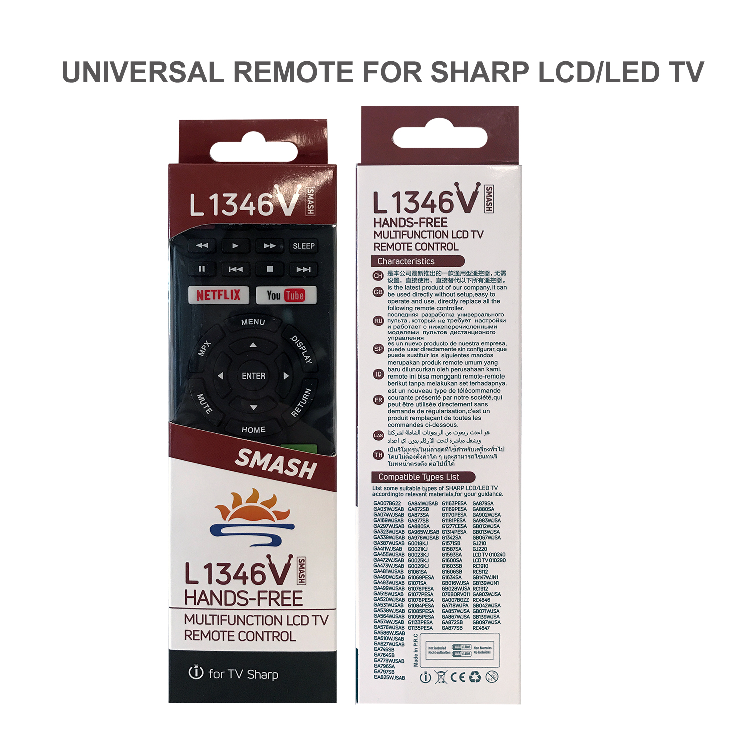 Sharp Universal TV Infrared Remote Control L1346V Pic4 - SYSTO