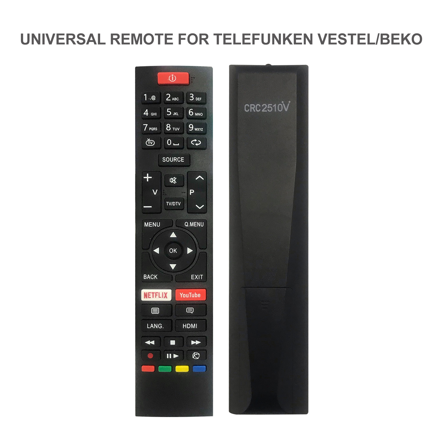 Telefunken Vestel Beko Universal TV Infrared Remote Control CRC2510V Pic3 - SYSTO