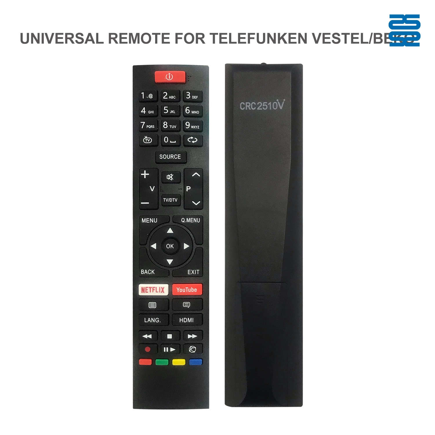 Telefunken Vestel Beko Universal TV Infrared Remote Control CRC2510V Pic3 - SYSTO Telefunken Vestel Beko Universal TV Infrared Remote Control CRC2510V Pic3 - SYSTO