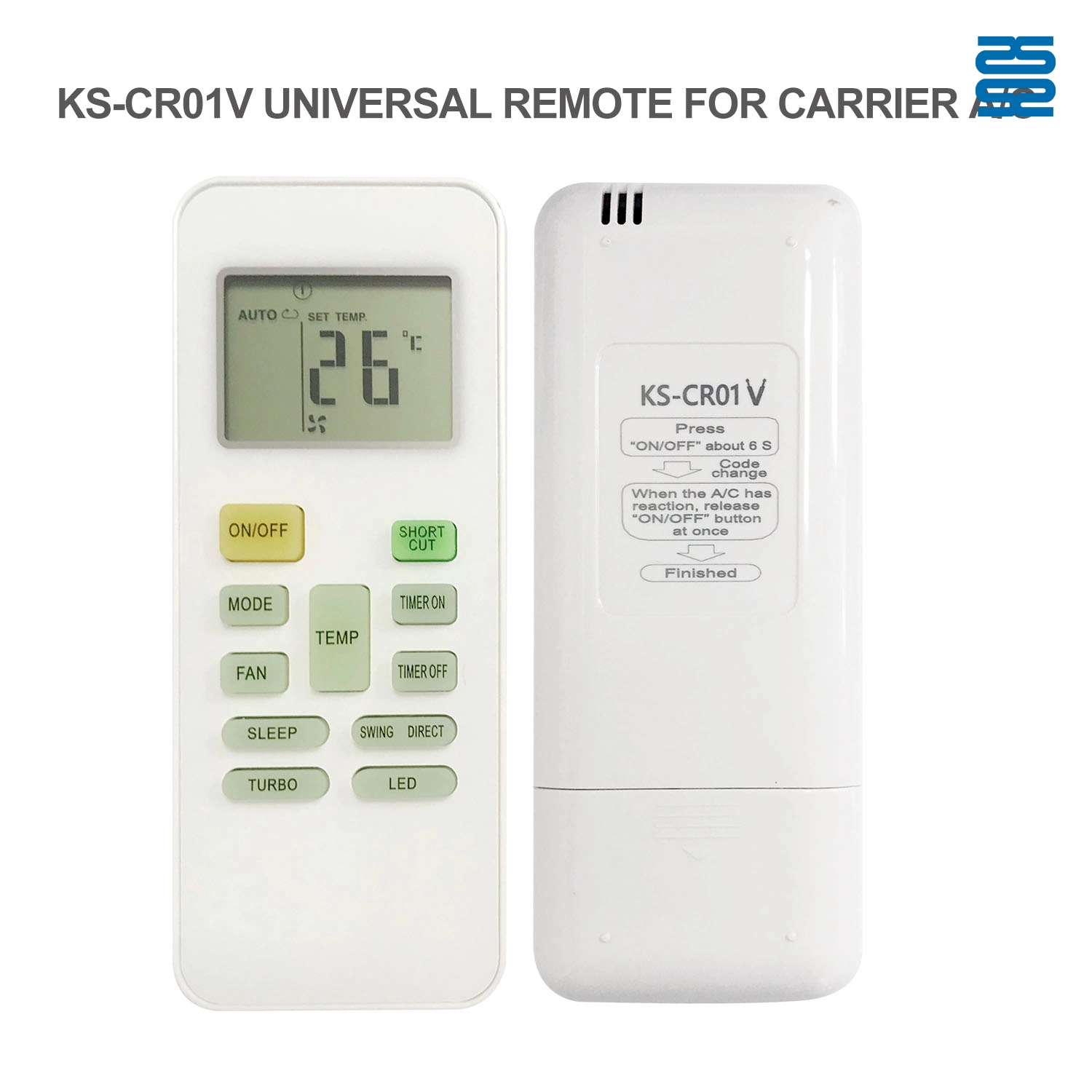 Universal Air Conditioner Replacement Remote for Carrier KS-CR01V Pic3 - SYSTO Universal Air Conditioner Replacement Remote for Carrier KS-CR01V Pic3 - SYSTO