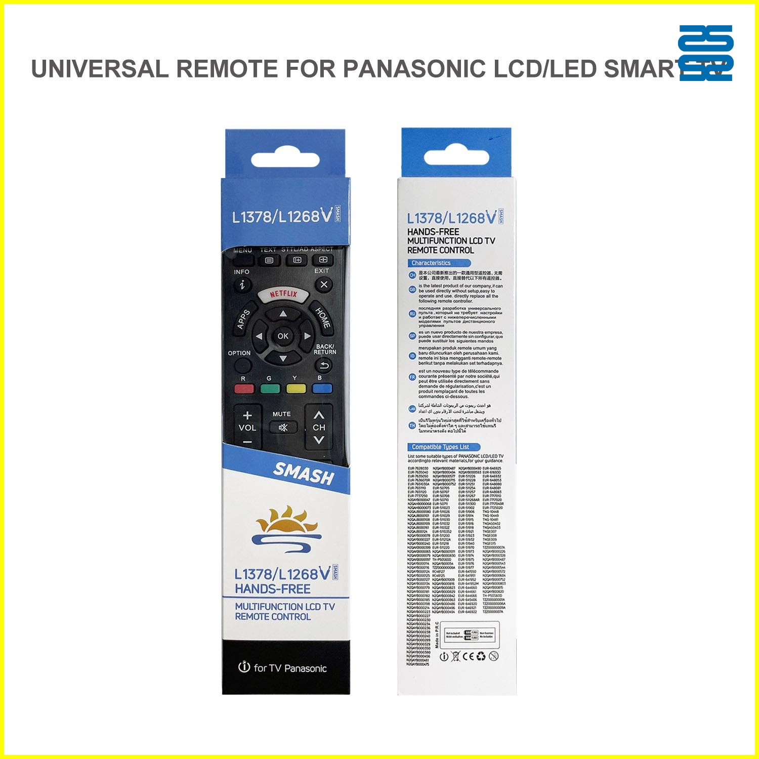 Panasonic Universal TV Infrared Remote Control L1378VL1268V Pic4 - SYSTO