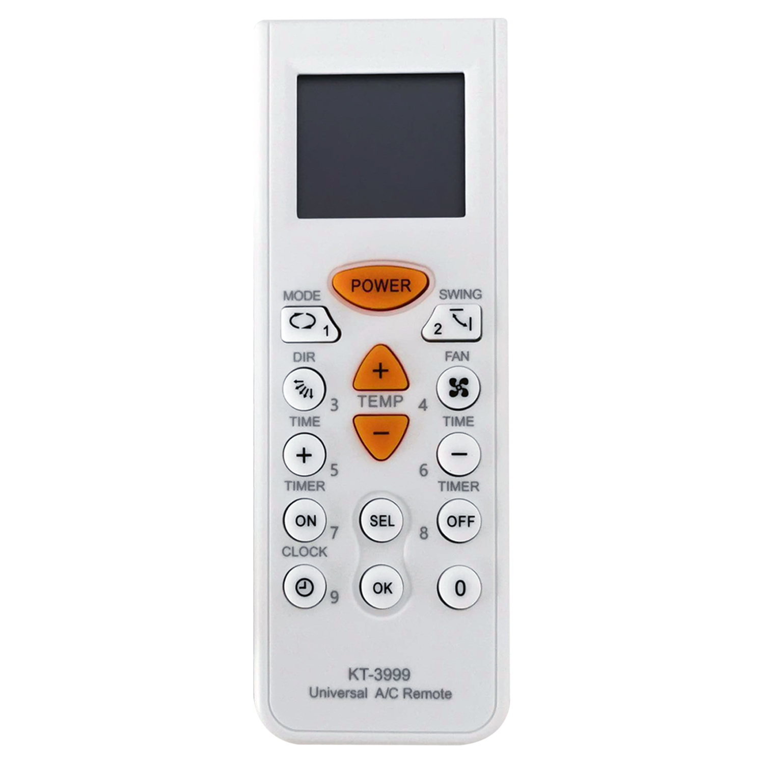 4000 code in 1 KT-3999 Qunda Universal Air Conditioner Replacement Remote for Local and Non-Brand - SYSTO