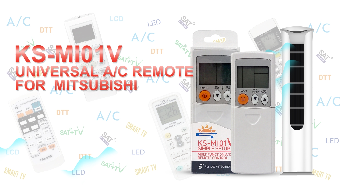 Video Cover of Universal Air Conditioner Replacement Remote for Mitisubishi KS-MI01V - SYSTO