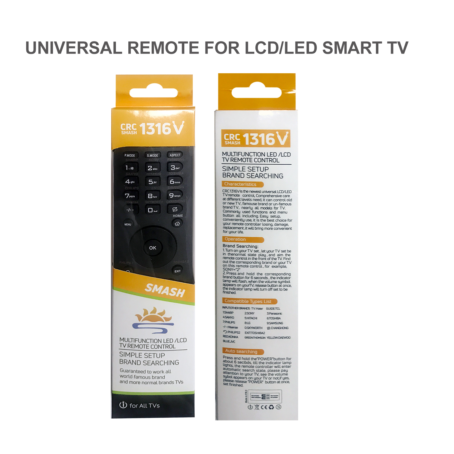 Universal TV Remote Control CRC1316V pic3