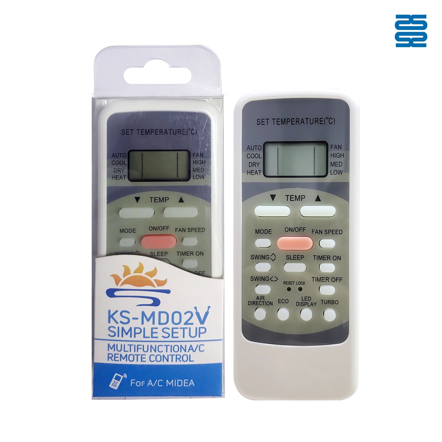 جهاز تحكم عن بعد بديل عالمي لمكيف الهواء من نوع Midea KS-MD02V Pic2 - SYSTO