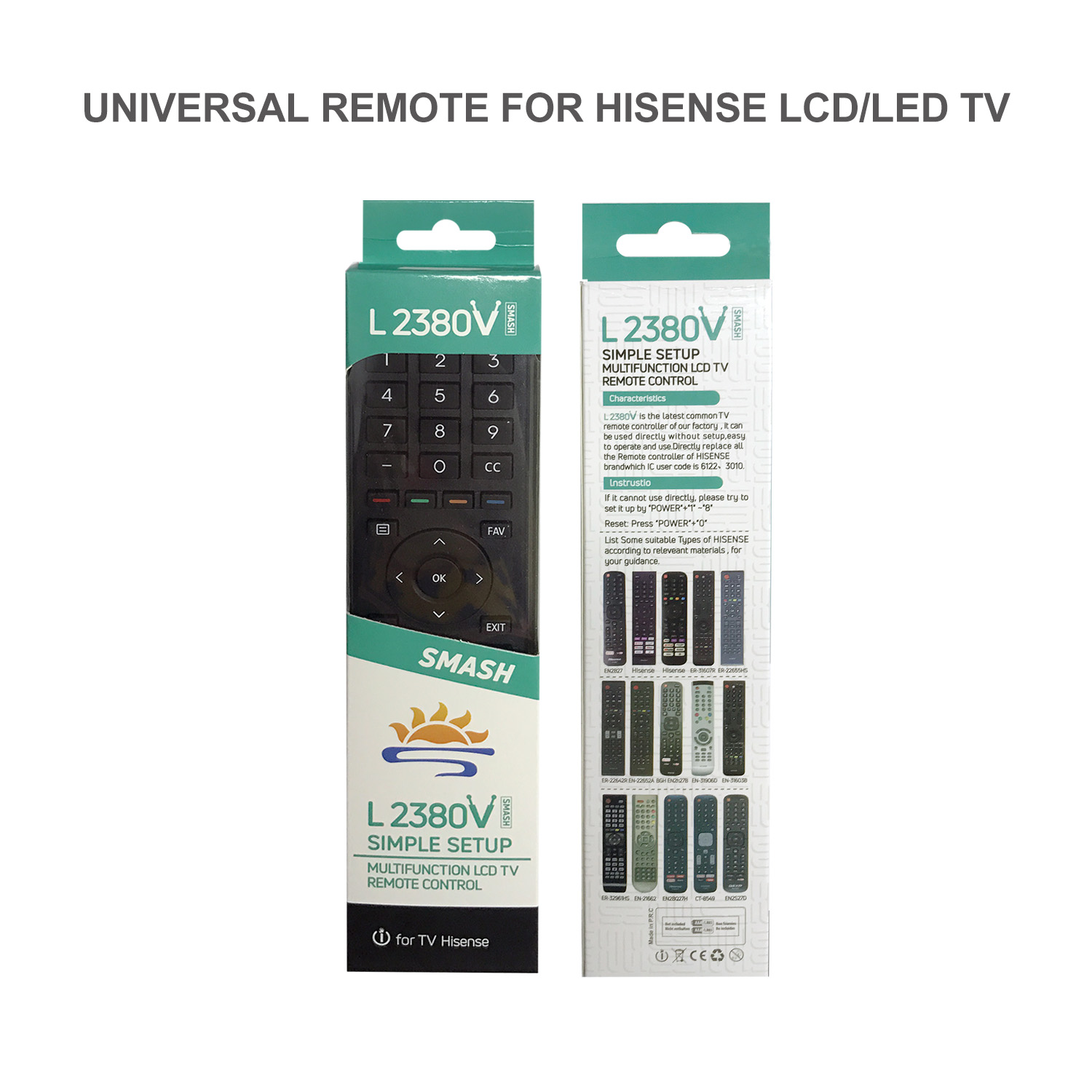 Hisense Universal TV Infrared Remote Control L2380V Pic4 - SYSTO