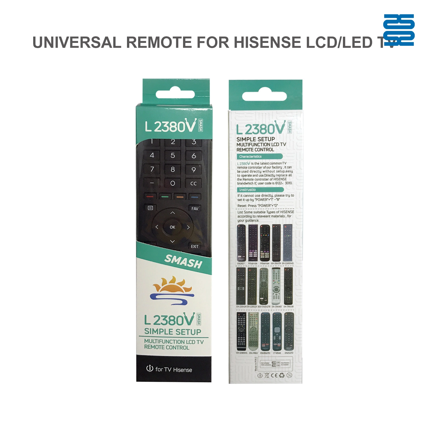 Hisense Universal TV Infrared Remote Control L2380V Pic4 - SYSTO Hisense Universal TV Infrared Remote Control L2380V Pic4 - SYSTO