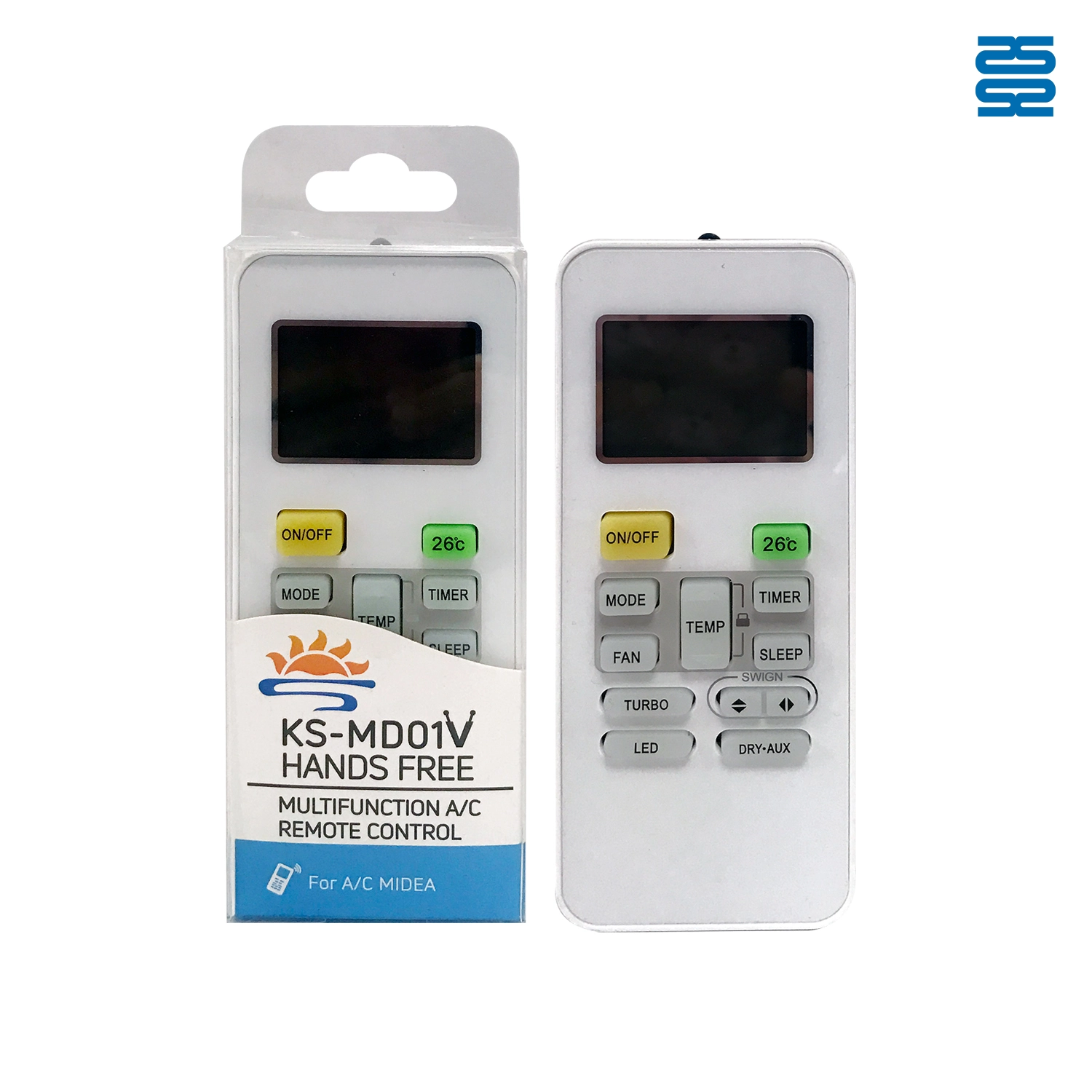 Control remoto universal de repuesto para aire acondicionado Midea KS-MD01V Pic2 - SYSTO Control remoto universal de repuesto para aire acondicionado Midea KS-MD01V Pic2 - SYSTO