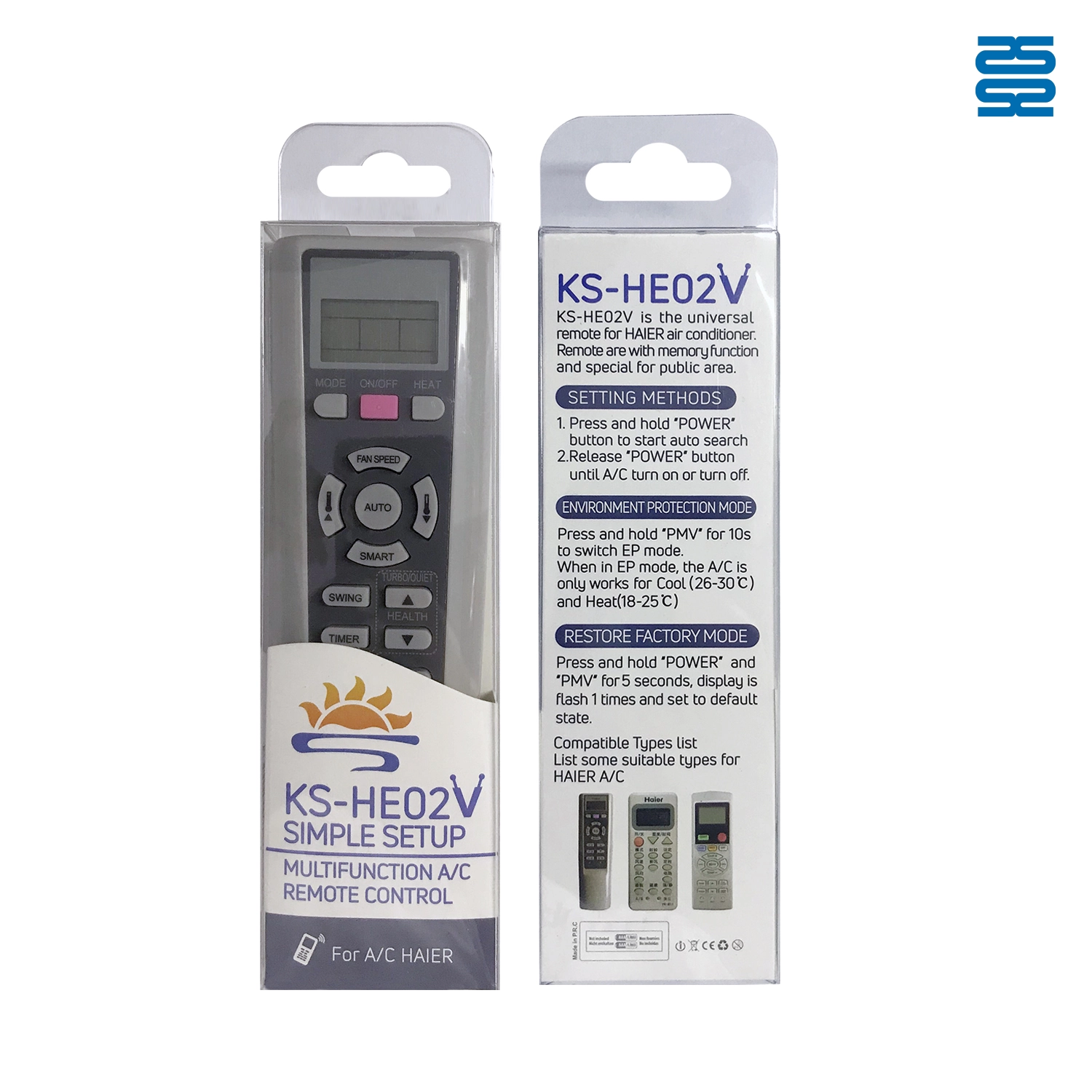 Universal Air Conditioner Replacement Remote for Haier KS-HE02V Pic4 - SYSTO Universal Air Conditioner Replacement Remote for Haier KS-HE02V Pic4 - SYSTO