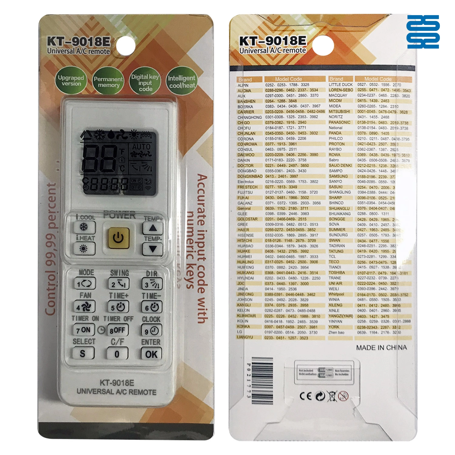 Universal Air Con Remote Control KT-9018E Pic4 - SYSTO Universal Air Con Remote Control KT-9018E Pic4 - SYSTO