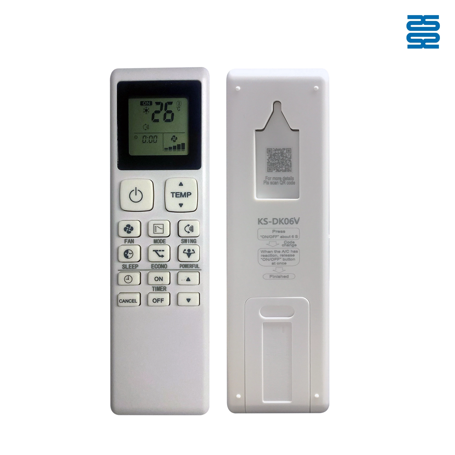 Universal Air Conditioner Replacement Remote for Daikin KS-DK06V Pic2 - SYSTO Universal Air Conditioner Replacement Remote for Daikin KS-DK06V Pic2 - SYSTO