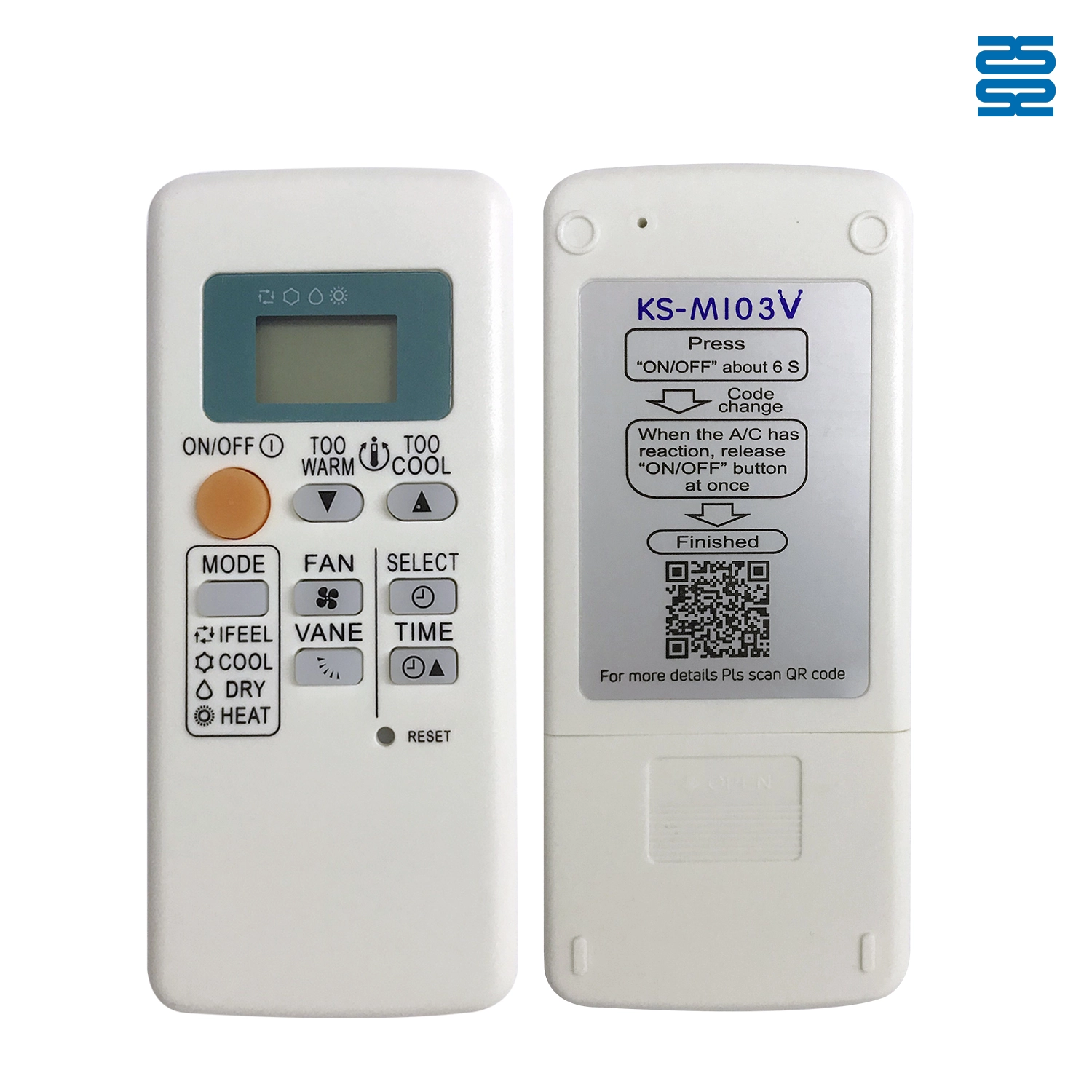 Universal Air Conditioner Replacement Remote for Mitisubishi KS-MI03V Pic2 - SYSTO Universal Air Conditioner Replacement Remote for Mitisubishi KS-MI03V Pic2 - SYSTO