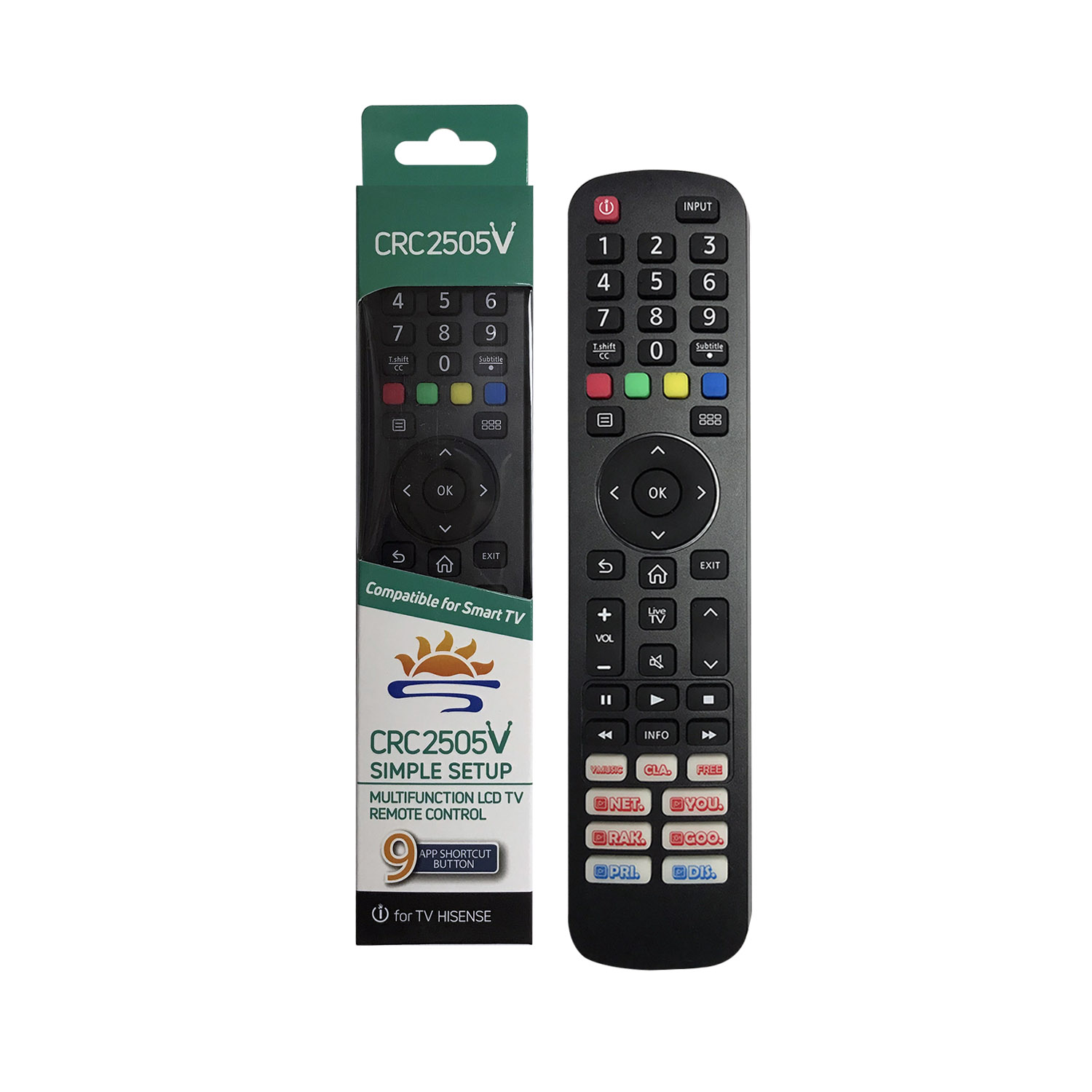 Hisense Universal TV Infrared Remote Control CRC2505V Pic2 - SYSTO