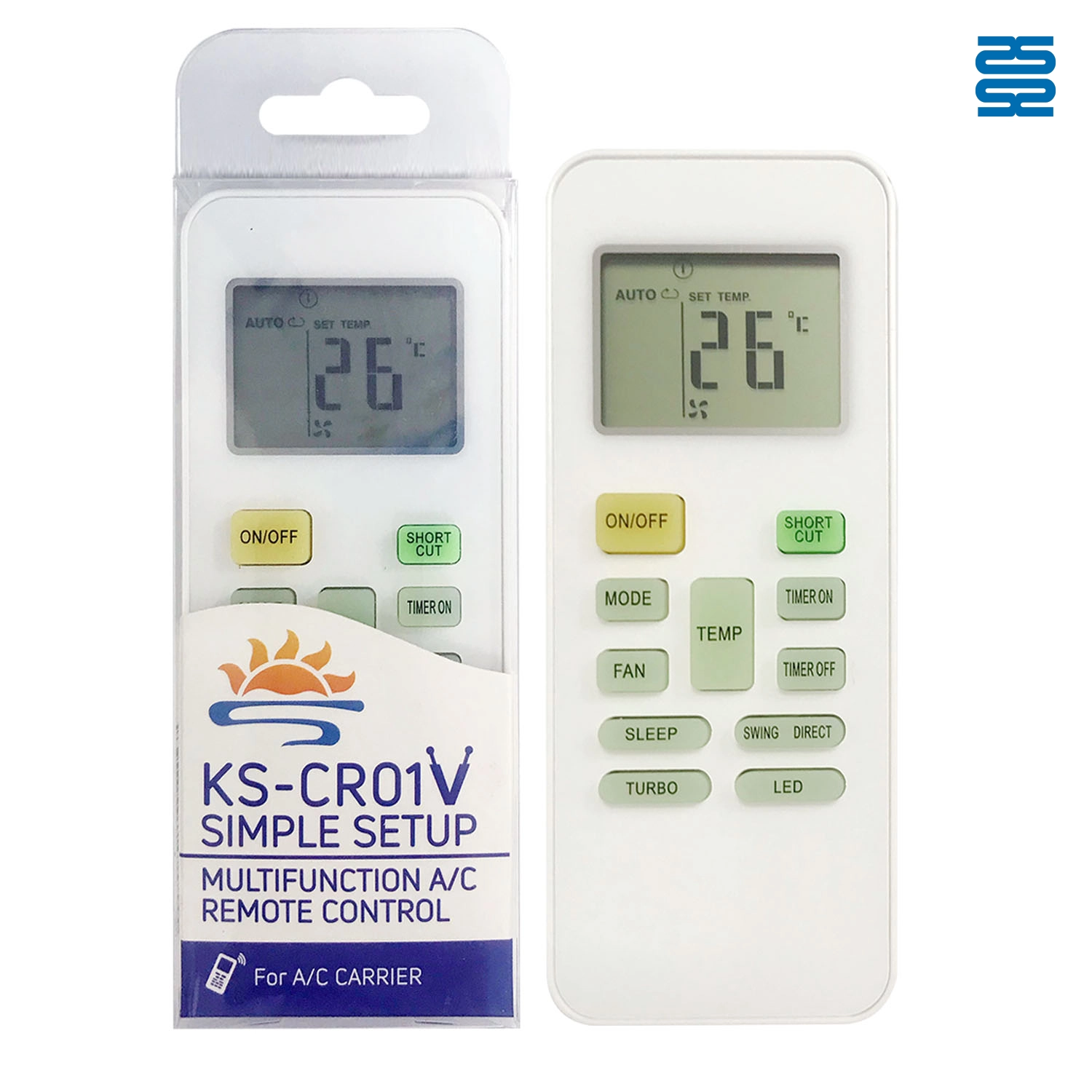 Universal Air Conditioner Replacement Remote for Carrier KS-CR01V Pic2 - SYSTO Universal Air Conditioner Replacement Remote for Carrier KS-CR01V Pic2 - SYSTO