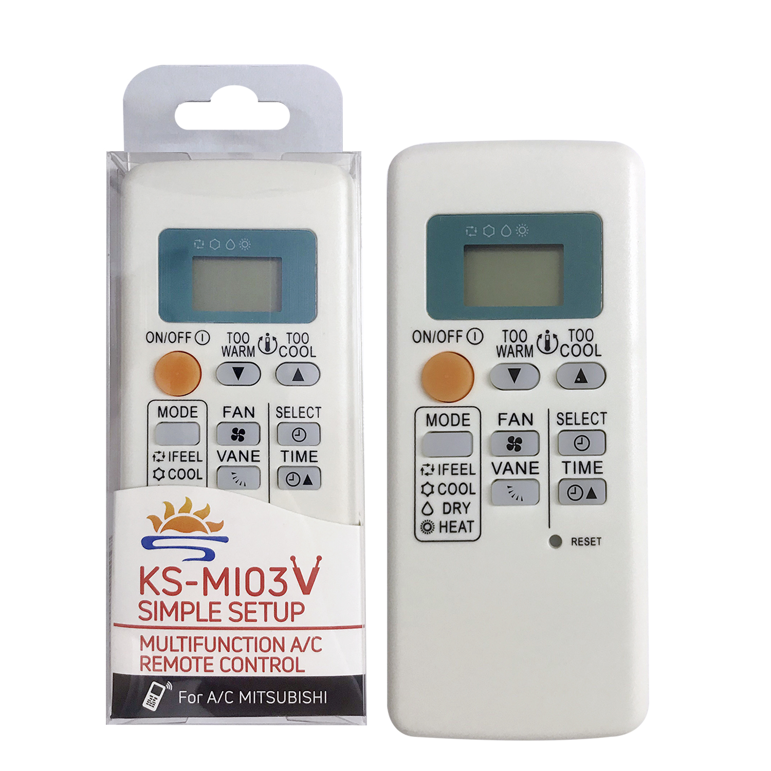 Universal Air Conditioner Replacement Remote for Mitisubishi KS-MI03V Pic3 - SYSTO