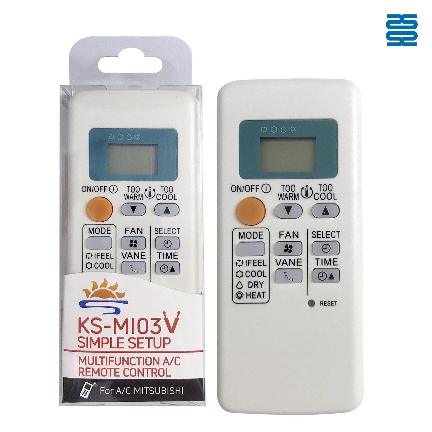 Universal Air Conditioner Replacement Remote for Mitisubishi KS-MI03V Pic3 - SYSTO Universal Air Conditioner Replacement Remote for Mitisubishi KS-MI03V Pic3 - SYSTO