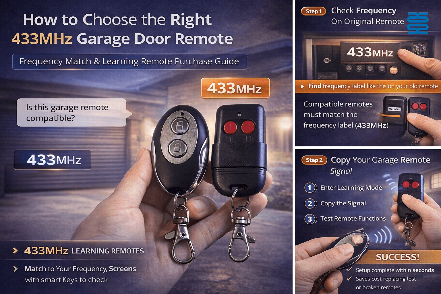 How To Choose the Right 433Mhz Garage Door Remote Control How To Choose the Right 433Mhz Garage Door Remote Control