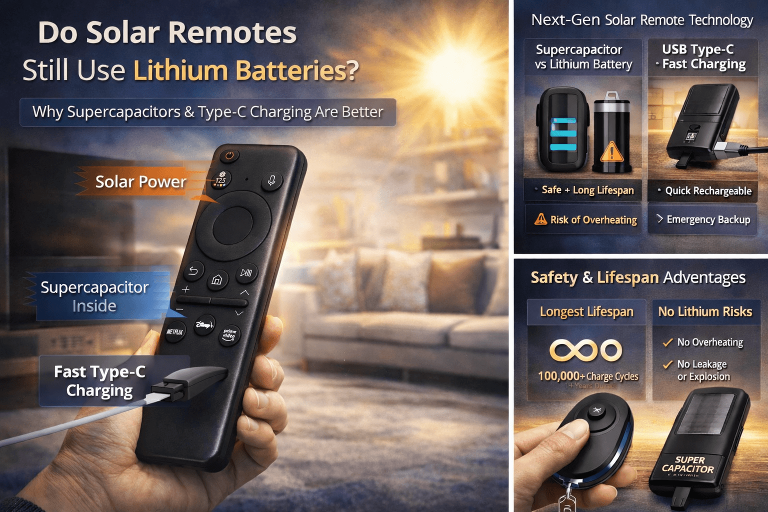 Are Solar Remote Controls Using Lithium Batteries - SYSTO