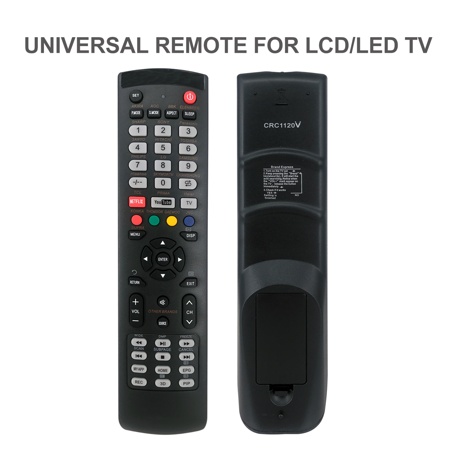 Universal TV Remote Control CRC1120V pic3 - SYSTO
