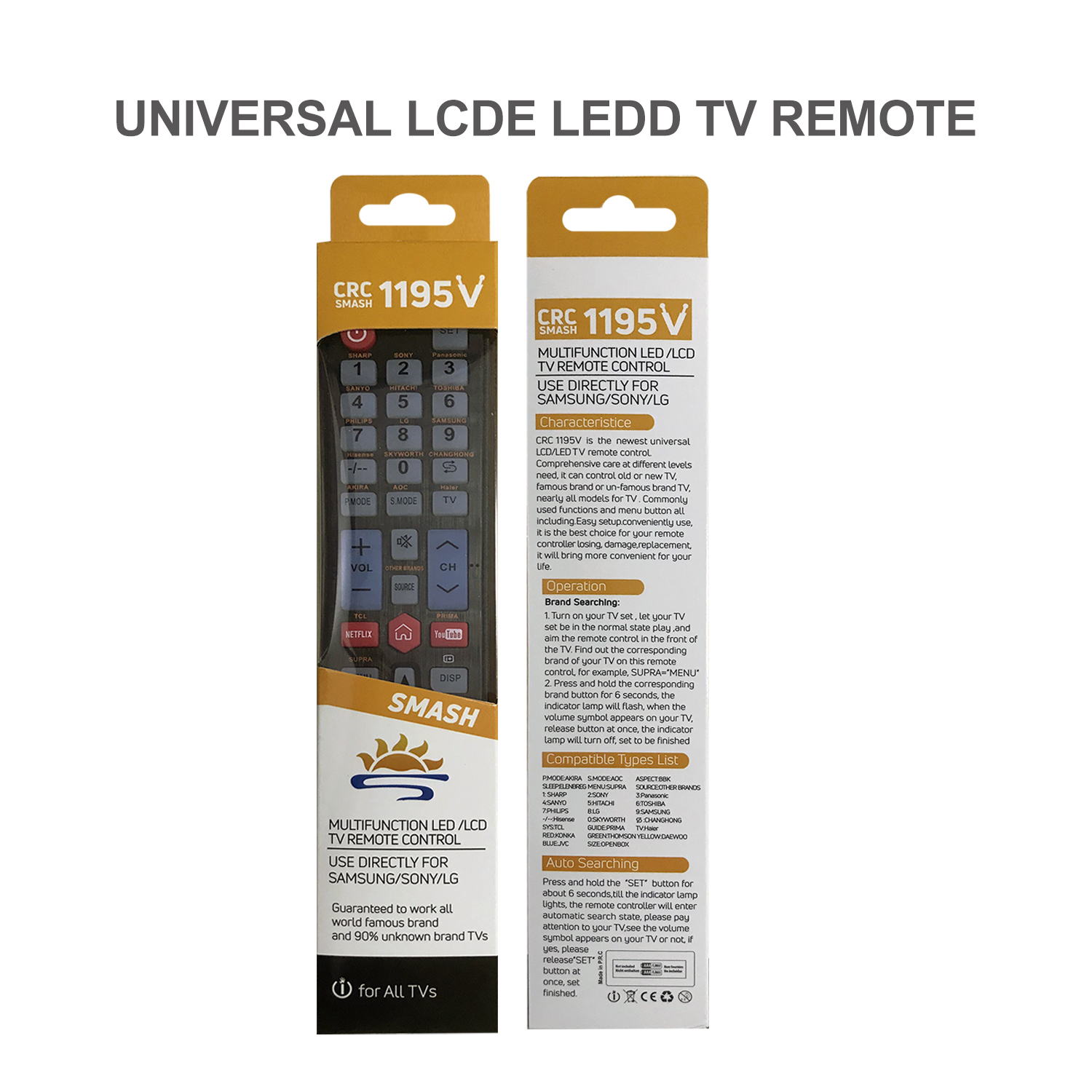 Universal TV Remote Control CRC1195V pic4 - SYSTO