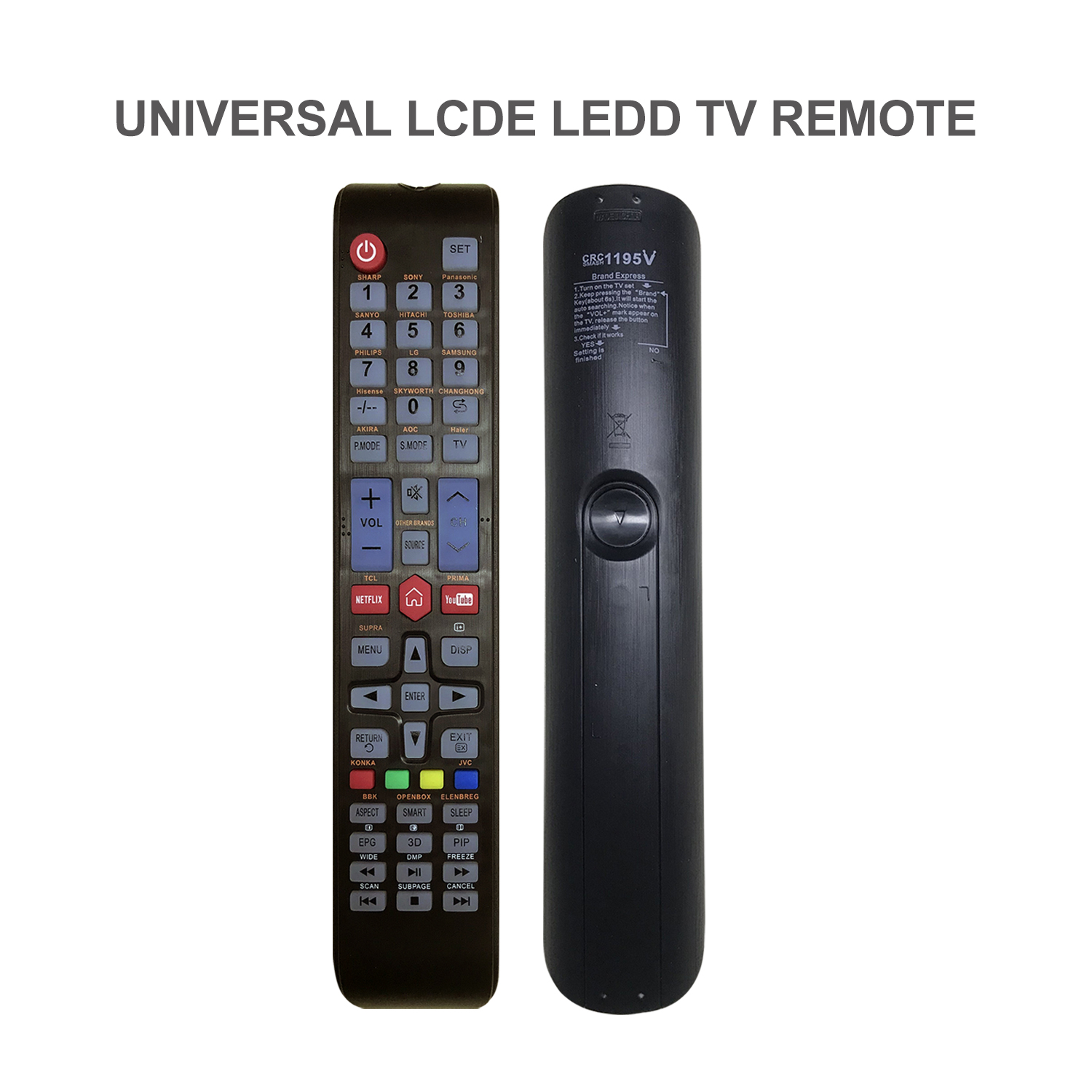 Universal TV Remote Control CRC1195V pic3 - SYSTO