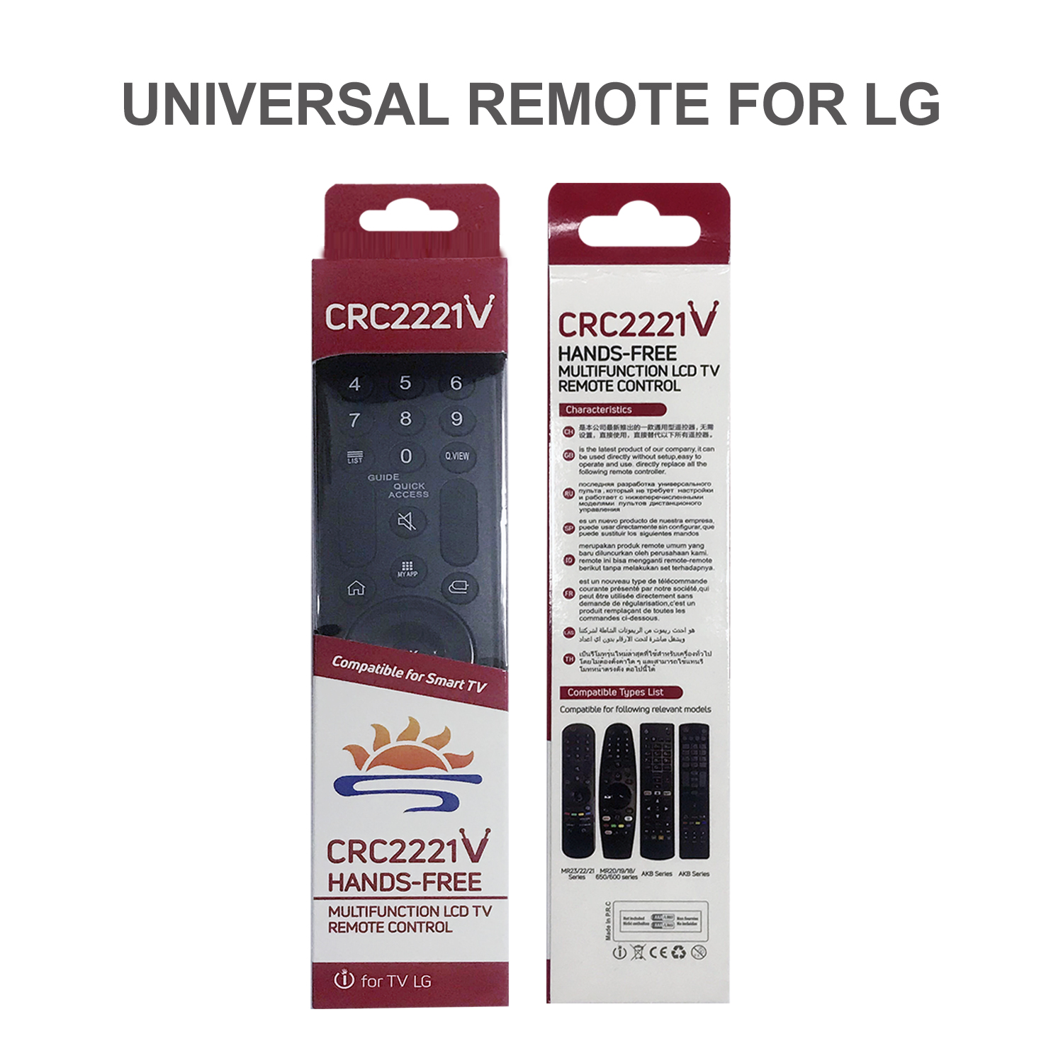 Универсальный инфракрасный пульт дистанционного управления для телевизора LG CRC2221V Pic3 - SYSTO