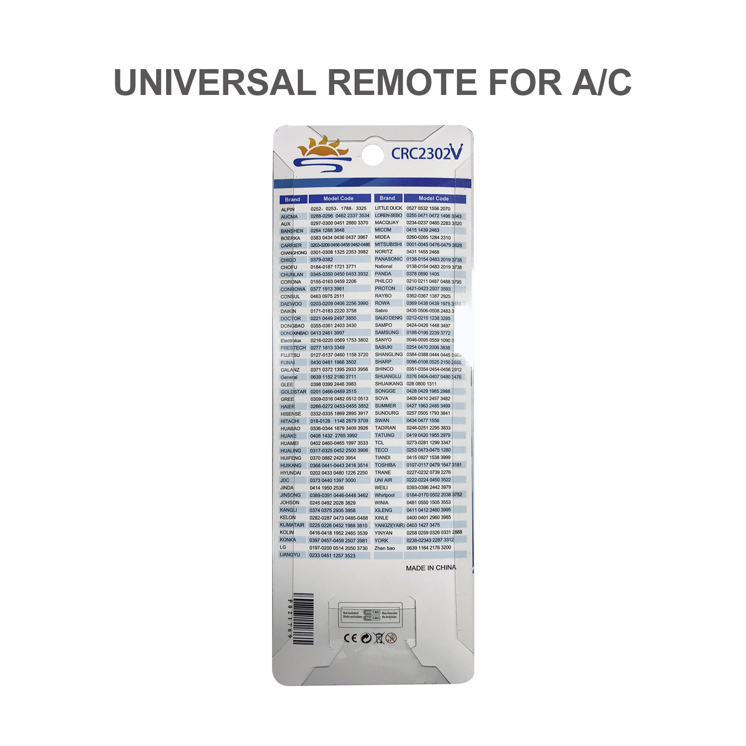 Universal Air Con Remote Control CRC2302V Pic4 - SYSTO