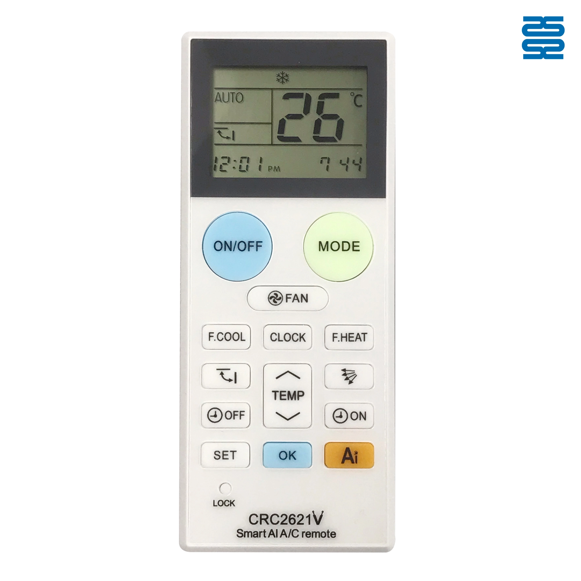 CRC2621V Universal Air Conditioner Replacement Remote for Local and Non-Brand in South-Asia Market - SYSTO CRC2621V Universal Air Conditioner Replacement Remote for Local and Non-Brand in South-Asia Market - SYSTO