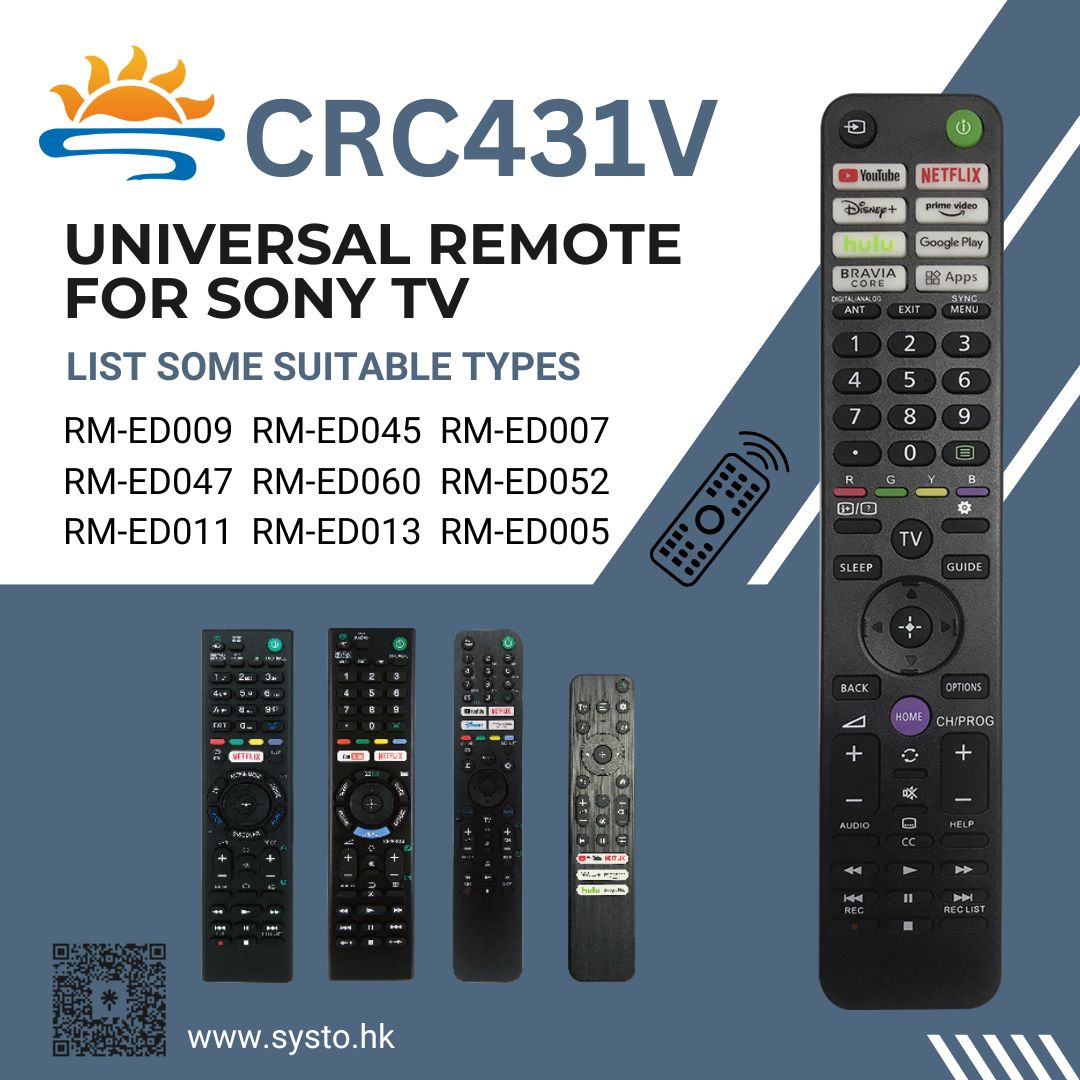 Posts of Sony Universal TV Infrared Remote Control CRC431V - SYSTO