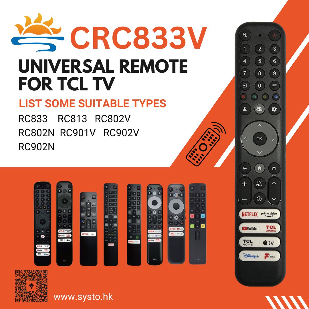 Posts of TCL Universal TV Infrared Remote Control CRC833V - SYSTO