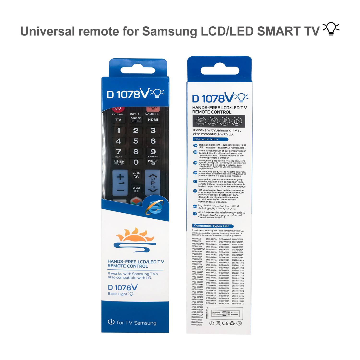 Samsung Universal TV Infrared Remote Control D1078V Pic4 - SYSTO