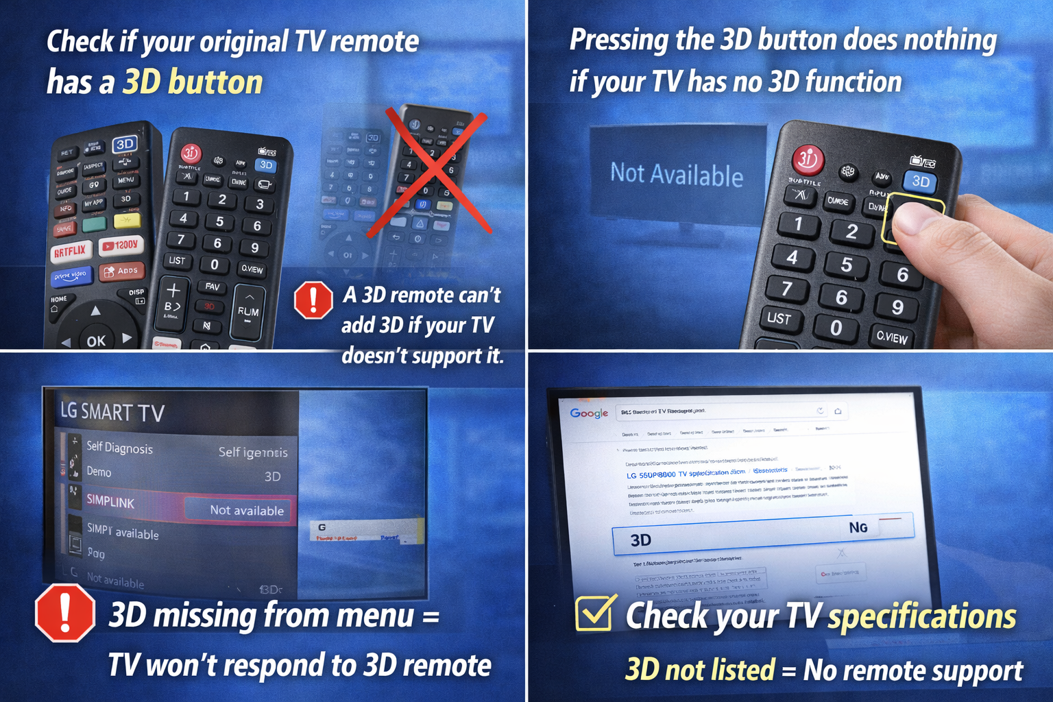 كيفية التحقق مما إذا كان جهاز التلفزيون الخاص بك يدعم تقنية العرض ثلاثي الأبعاد أم لا